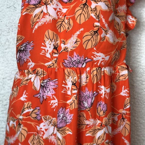 NWT Collective Concepts Womens Orange Floral One Shoulder Dress SIZE SMALL - Picture 3 of 9